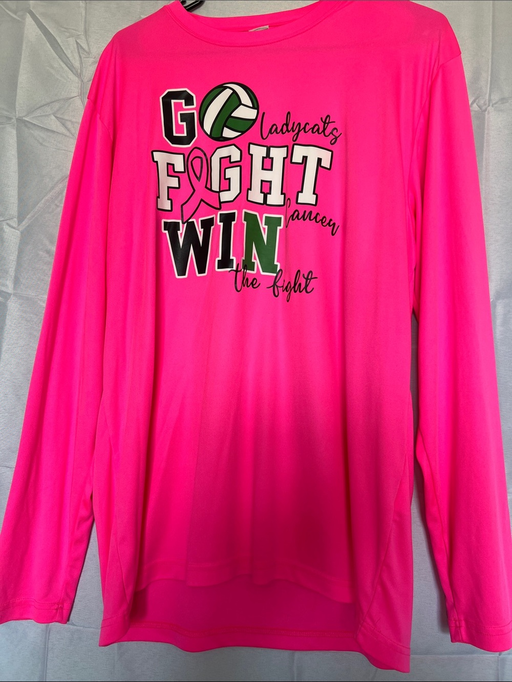 Go Fight Win Pink Long Sleeve Women's Sweater